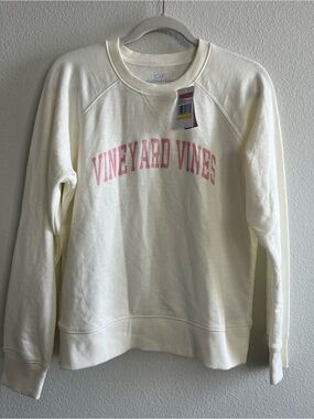 NWT Vineyard Vines Slub Graphic Terry Crewneck in Marshmallow size M